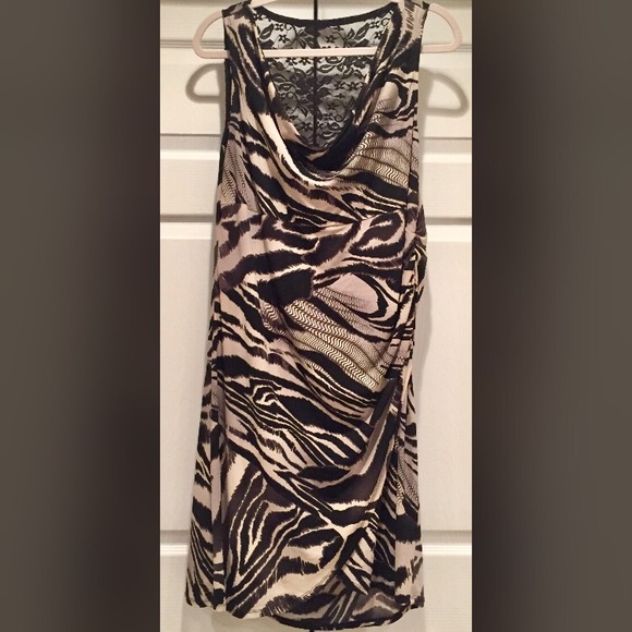 Bison Bisou Empire Zebra Print Dress - Picture 1 of 6